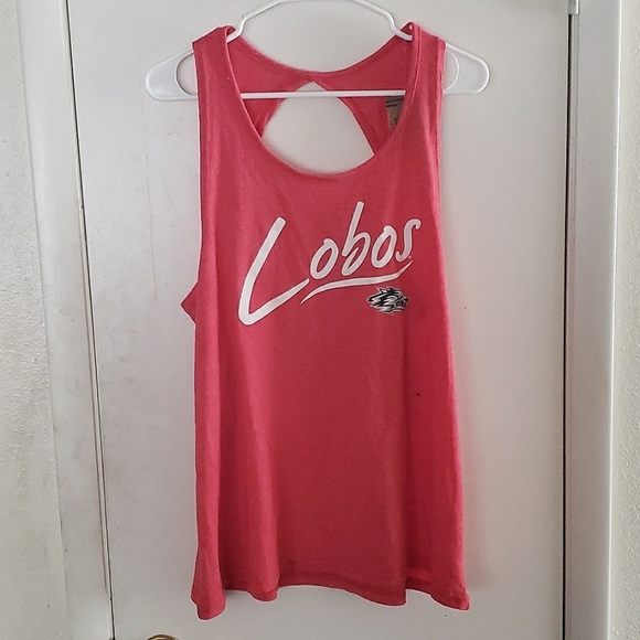 Rivalry Threads New Mexico Lobos Twist Open Back Tank in Red Space Dye Size L - Picture 1 of 7